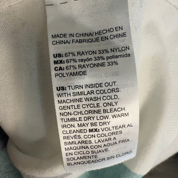 Chico’s sz. 1 (medium) graphic print light stretch knit tunic length vest 3934 - Picture 5 of 7